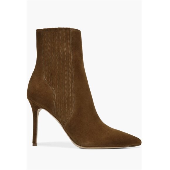NWOT Veronica Beard Lisa Stiletto-Heel Booties Chestnut 8.5 - Picture 3 of 12